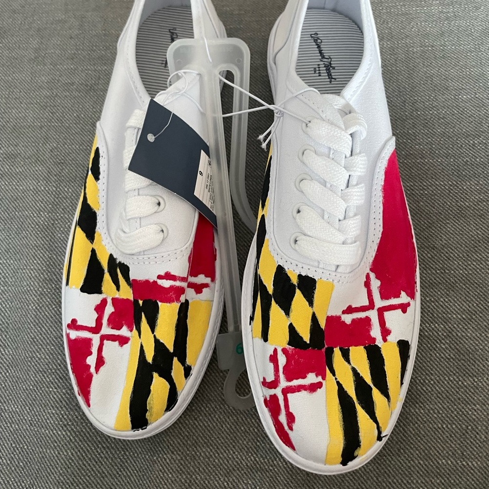 Custom Maryland Flag Sneakers